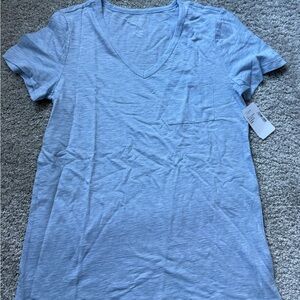 Old Navy Light Blue V-Neck Short Sleeve Tee